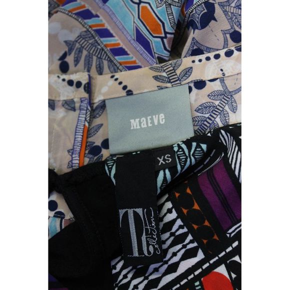 Tt Collection Maeve Womens Tank Blouse Button Up Top Multicolor Size XS 2 Lot 2 - Picture 4 of 6